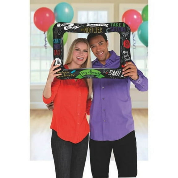 Various Happy Birthday 'Selfie Photo Booth' Inflatable Frame (1ct)