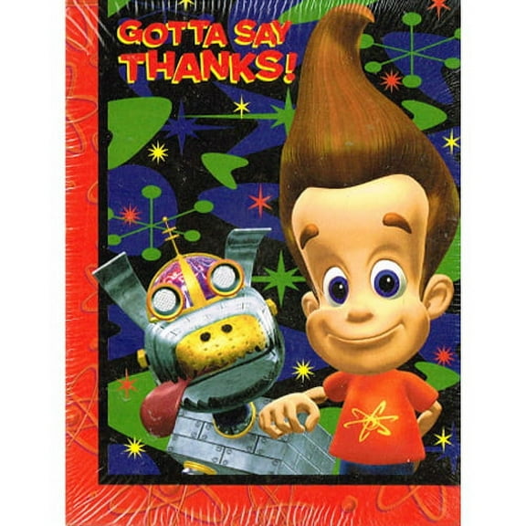 Various Jimmy Neutron Thank You Notes, 8 Count