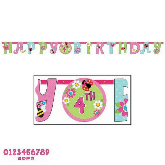 Various Jumbo Letter Banner Kit, Multicolor, New, Amscan 129579, Paper, 1 Piece