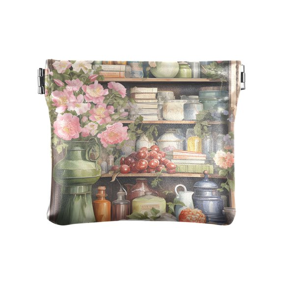 Various Kitchen Utensils Wallet Small PU Leather Change Pouch Wallet for Women