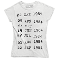 thumbnail image 1 of Various Library Stamp Dates In Typewriter Font Women's T-Shirt, 1 of 4