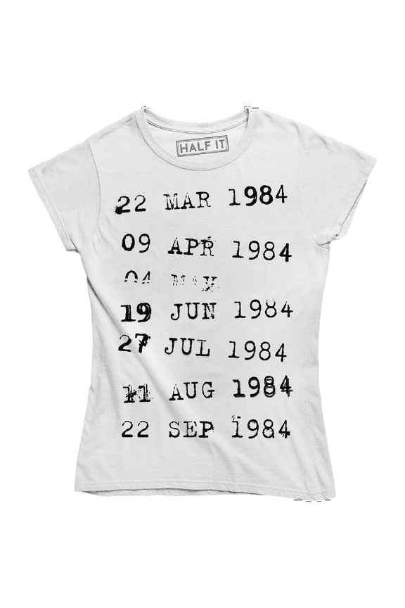 Various Library Stamp Dates In Typewriter Font Women's T-Shirt