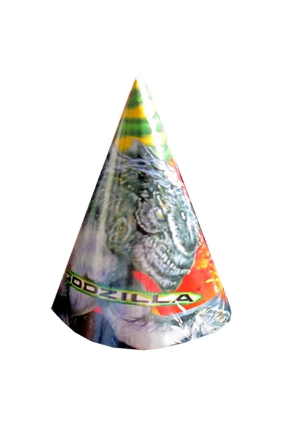 Lightweight Godzilla Party Hat, Paper Multicolor, 8 Count