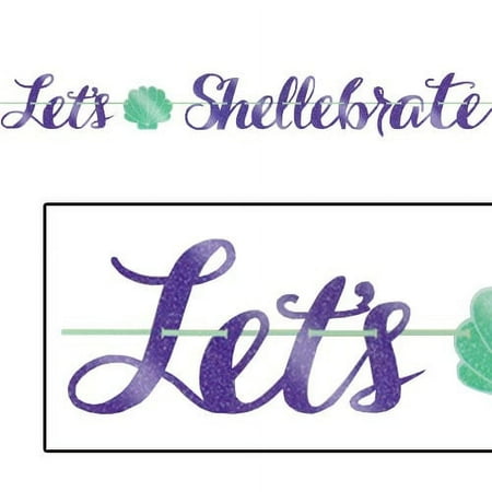 Various Mermaid 'Mermaid Wishes' Glitter Banner (1ct)