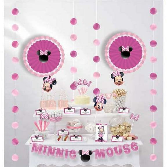 Various Minnie Mouse 'forever' Buffet Table Party Decoration Kits, 23 Count