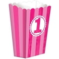 thumbnail image 1 of Various Multicolor Shiny Metallic Favor Boxes, 1st Birthday, 5-Count, 1 of 1