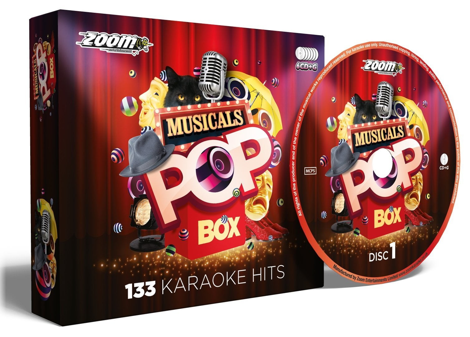 Zoom Karaoke Zoom Karaoke Musicals Pop Box Party Pack - 6 CD+G Box Set - 133 Songs (CD)