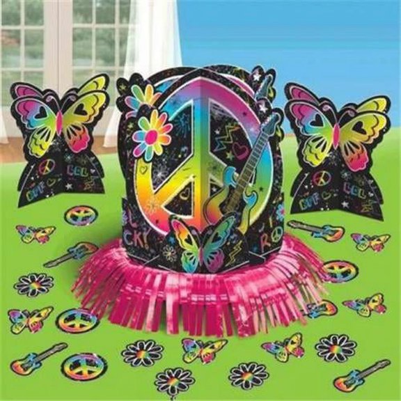 Various Neon Doodle Table Decorating Kit - 23 Piece, Holiday Butterflies