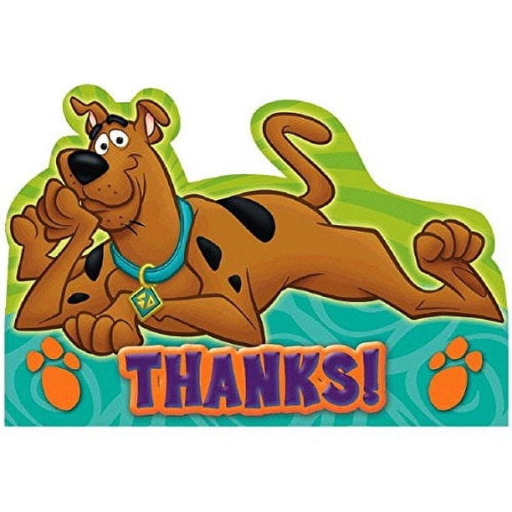 Various Scooby-Doo Where Are You! Thank You Note Set, 8ct, 4 1/4 x 5 7/9
