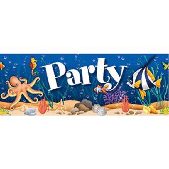 Various Sea Life Plastic Fringe Banner (1pc)