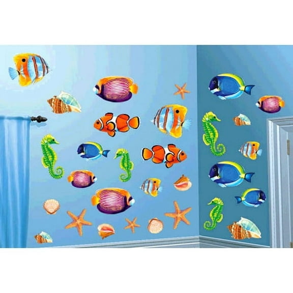 Various Sea Life Theme Paper Cut-Outs (30 Pack)