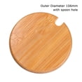 thumbnail image 1 of Various Sizes Kitchen Organization Mason Jar Cap Wide Mouth Can Seasoning Bottle Caps Lid With Spoon Hole Mug Cover Wooden Lids OUTER DIAMETER 106MM WITH SPOON HOLE, 1 of 8