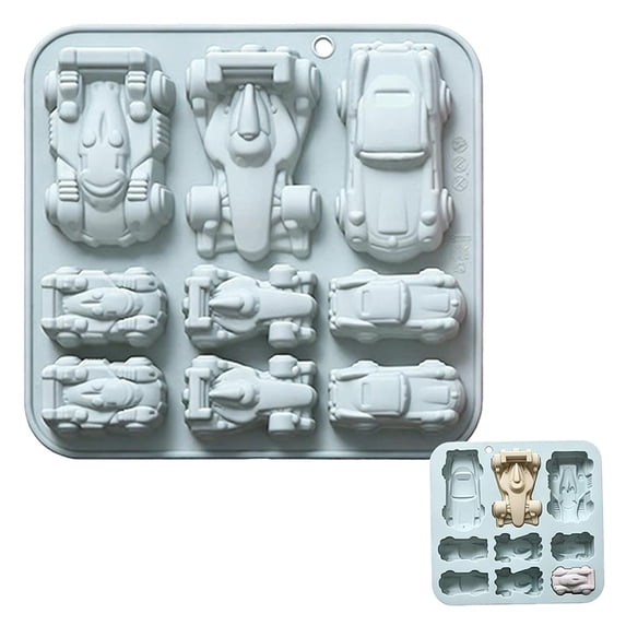 Various Sizes and Shapes Race Car Silicone Mold Heat Resistant Easy ...