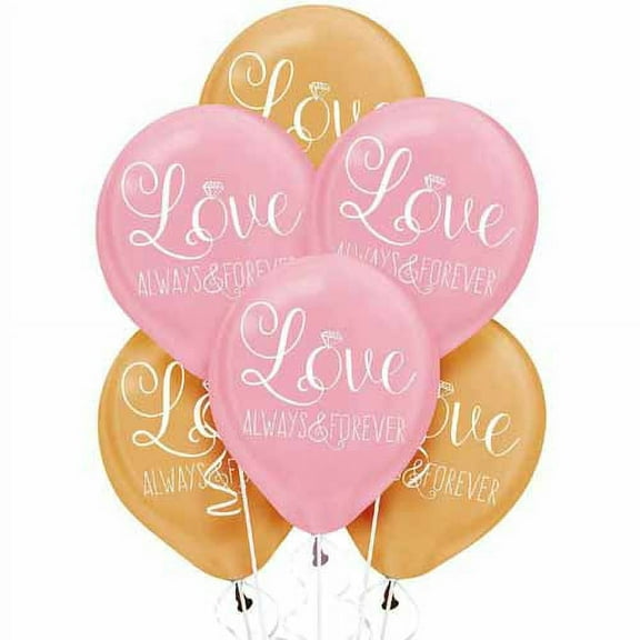Various Sparkling Wedding Latex Balloons, Party, 6 Count