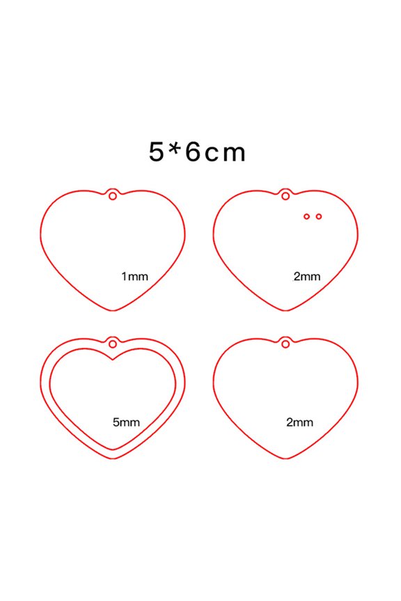 Various Styles Acrylic Keychain Blanks Transparent Keychain Blanks Bulk for Keychain Crafting and Vinyls Projects