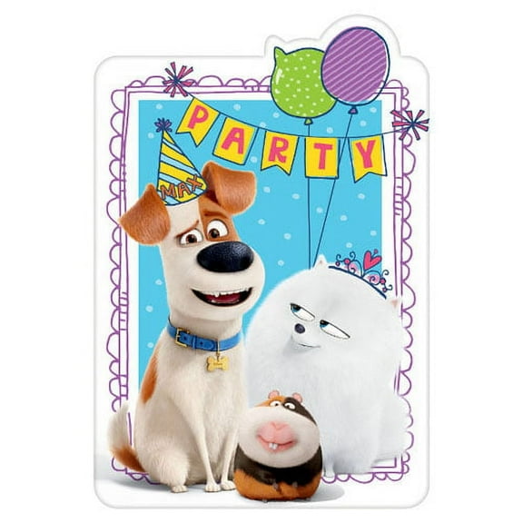 Various The Secret Life of Pets 2 Invitation Set Includes 8ct