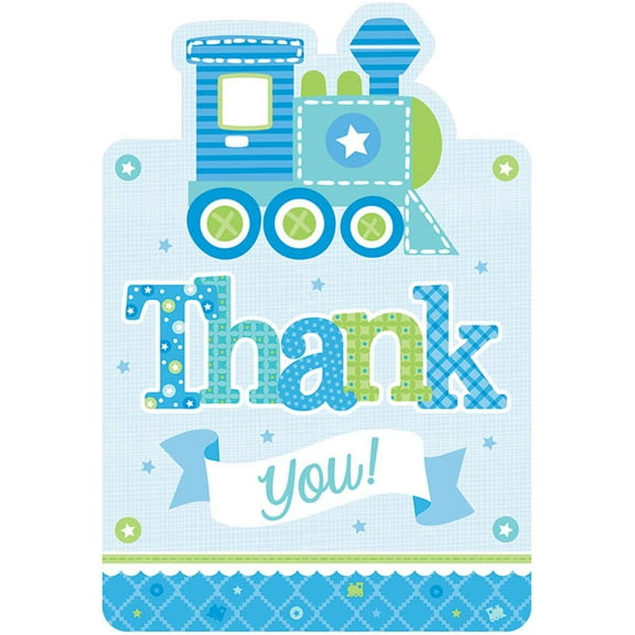 Various Welcome Little One Boy Thank You Note Greeting Cards, 8ct, 6.25"x4.25"