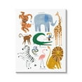 thumbnail image 1 of Various Wildlife Jungle Animals Animals & Insects Graphic Art Gallery Wrapped Canvas Print Wall Art, 1 of 7