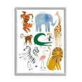 thumbnail image 1 of Various Wildlife Jungle Animals Animals & Insects Graphic Art Gray Framed Art Print Wall Art, 1 of 7
