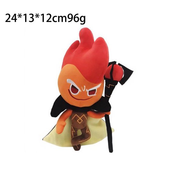 Various antique-style magical boy plush dolls, white-haired cape, flower staff figure, flame elf toy, two-dimensional desktop decoration, birthday gift