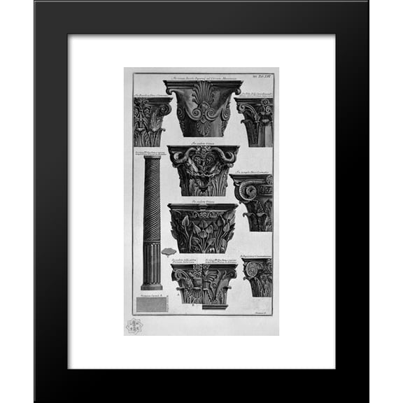 Various capitals, column (Villa Albani, St. Clement, St. Cosmas, etc.) 20x24 ...