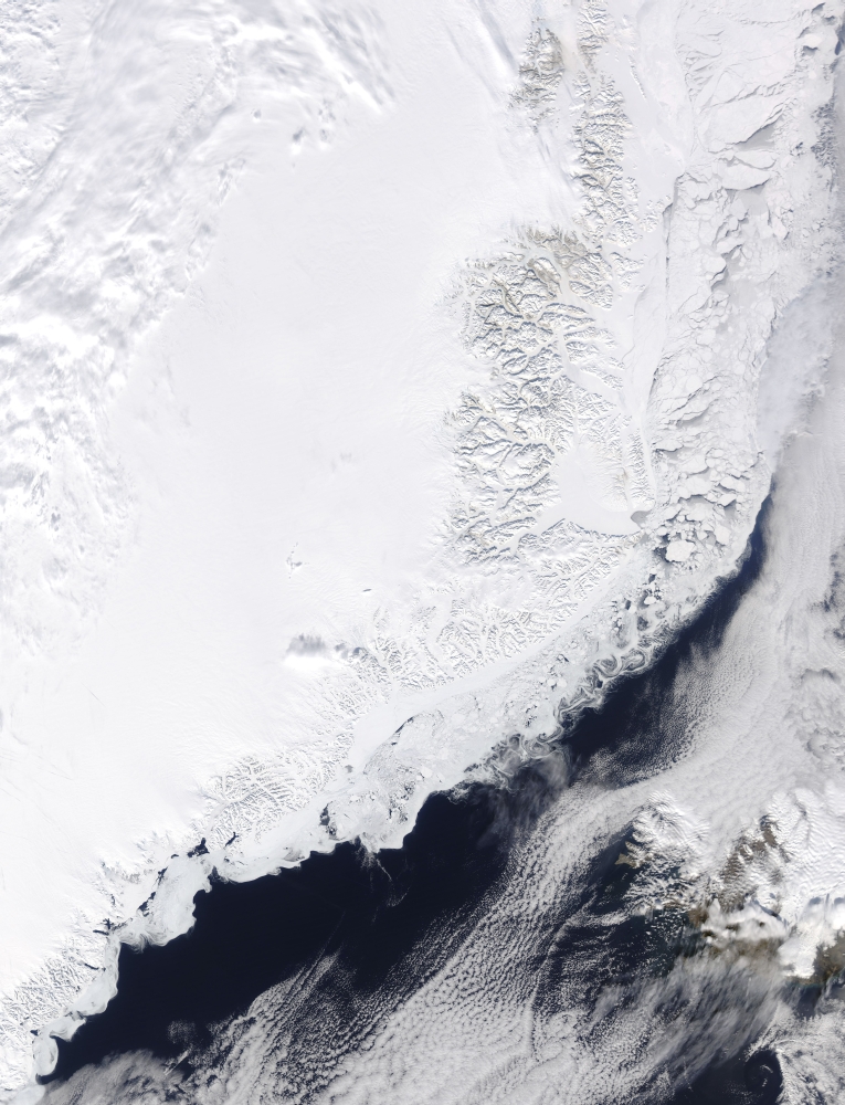 Various types of sea ice congregate along the east coast of Greenland Canvas Art - Stocktrek Images (25 x 33)