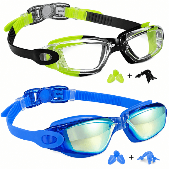 Varixoa Kids Swim Goggles, Swimming Goggles for Children Teens, Anti-Fog Anti-UV Youth Swim Glasses for Age4-16