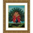 thumbnail image 1 of Varma, Raja Ravi 14x18 Gold Ornate Wood Framed with Double Matting Museum Art Print Titled - Sri Shanmukaha Subramania Swami at Kartikeya, 1 of 4
