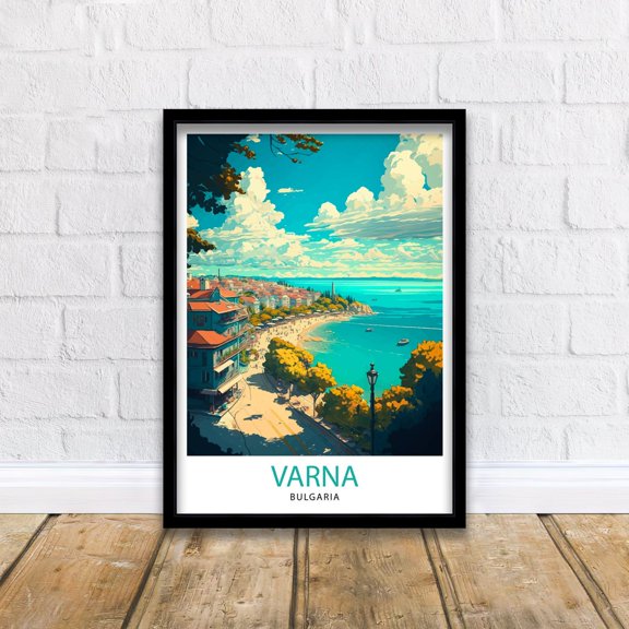 Varna Bulgaria Travel Illustration Print