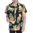 thumbnail image 1 of Varnit Crafts Hawaiian Shirt for Men Aloha Cut Pineapple Black 4XL, 1 of 6