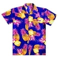 thumbnail image 1 of Varnit Crafts Hawaiian Shirt for Men Aloha Cut Pineapple Bluepink L, 1 of 2