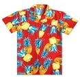 thumbnail image 1 of Varnit Crafts Hawaiian Shirt for Men Aloha Cut Pineapple Red M, 1 of 1