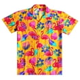 thumbnail image 1 of Varnit Crafts Hawaiian Shirt for Men Aloha Flamingo Yellow 3XL, 1 of 2