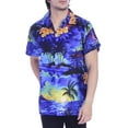 thumbnail image 1 of Varnit Crafts Hawaiian Shirt for Men Short Sleeve, Beach, Blue, M, 1 of 1