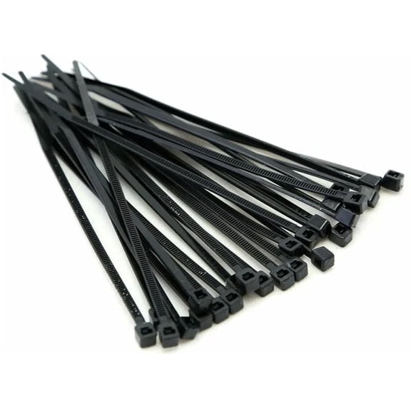 Varpoolfaye 100Pcs 8'' Black Zip Ties Heavy Duty Nylon Cable Ties UV Resistant Outdoor, Indoor