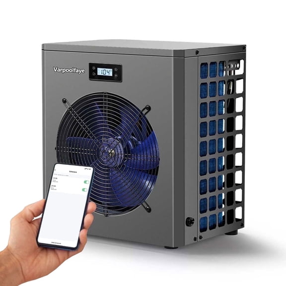 Varpoolfaye 16,000 BTU Heating & Cooling Swimming Pool Heat Pump Water Heater