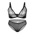 thumbnail image 1 of Varsbaby Bra See Through Wirefree Bralette and Panties for Women, 1 of 5