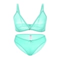 thumbnail image 1 of Varsbaby Bra See Through Wirefree Bralette and Panties for Women, 1 of 5