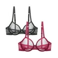 thumbnail image 1 of Varsbaby Lace Bra See Through Sexy Underwear for Women 2 PCS, 1 of 7