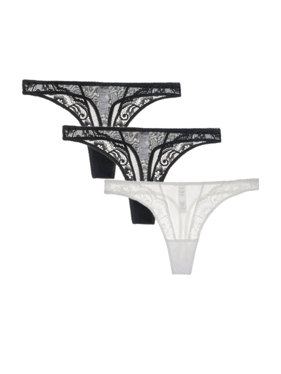 Lace Sexy Thongs Embroidery Transparent Low Rise Underwear Panty