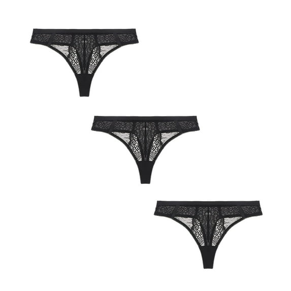 Varsbaby Sexy Lace Thongs Soft Stretch Breathable Panties for Women