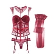 thumbnail image 1 of Varsbaby Sexy Push up Underwear Shape Body Underwire Bra and Panties and Stocking 3 piece, 1 of 5