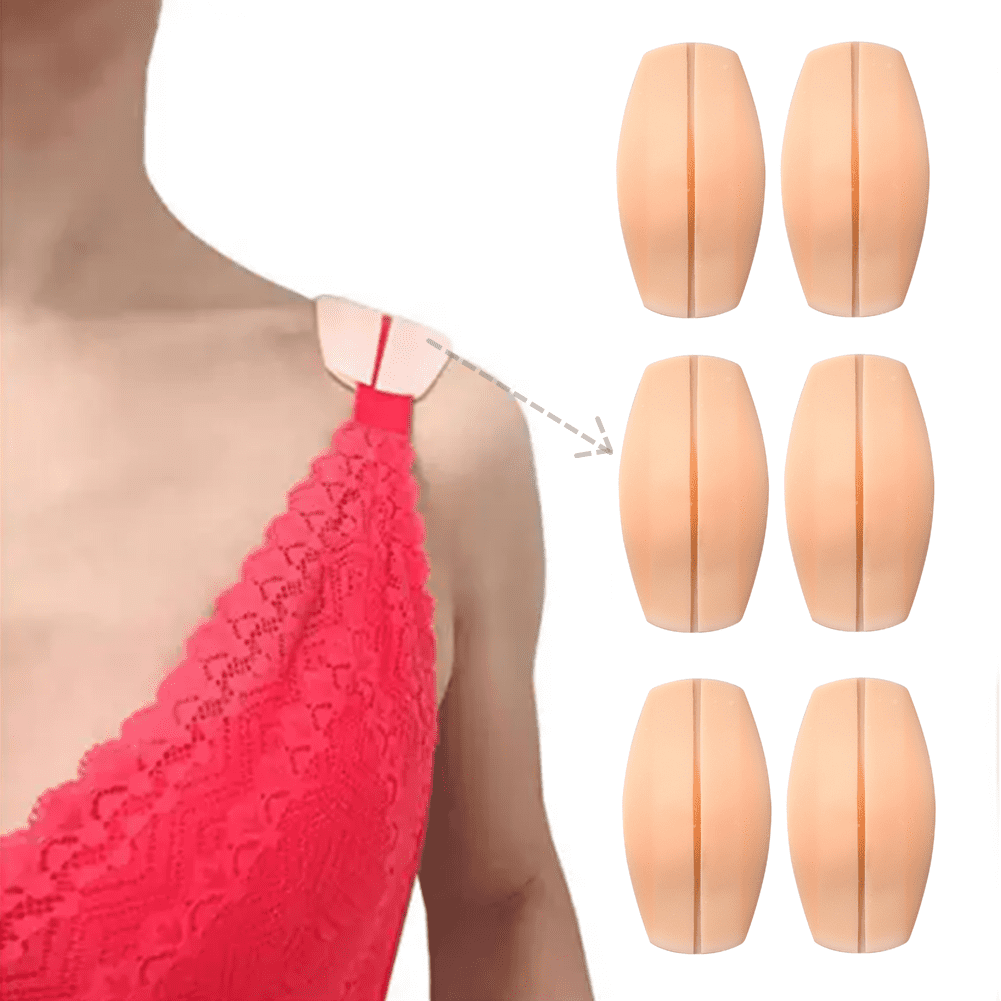 3 Pairs Bra Strap Cushions Holder Soft Silicone Bra Cushions Pads Non-Slip  Pliable Holder Shoulder Pad Protectors for Women (White, Black and Skin)