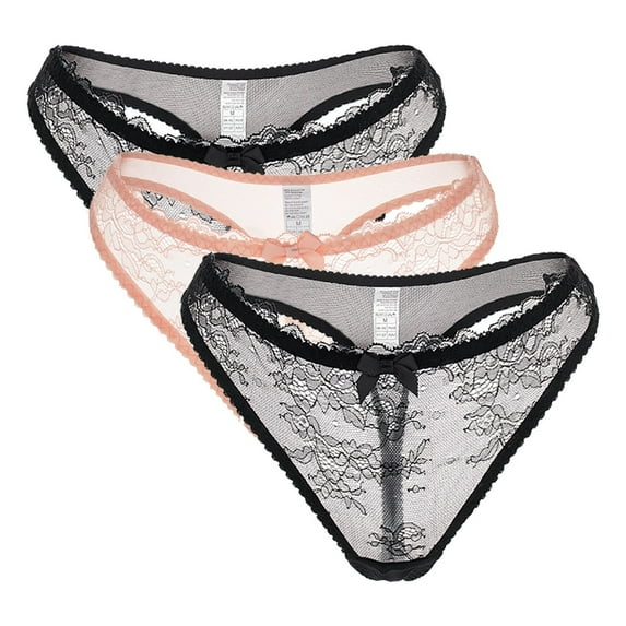 Varsbaby Thongs for Women Sexy See Through Thong Underwear Women 3 Pack