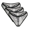 thumbnail image 1 of Varsbaby Thongs for Women Sexy See Through Thong Underwear Women 3 Pack, 1 of 5