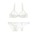 thumbnail image 1 of Varsbaby Women See-Through Lace Mesh Bra Transparent Sheer Bras Set for Women, 1 of 5