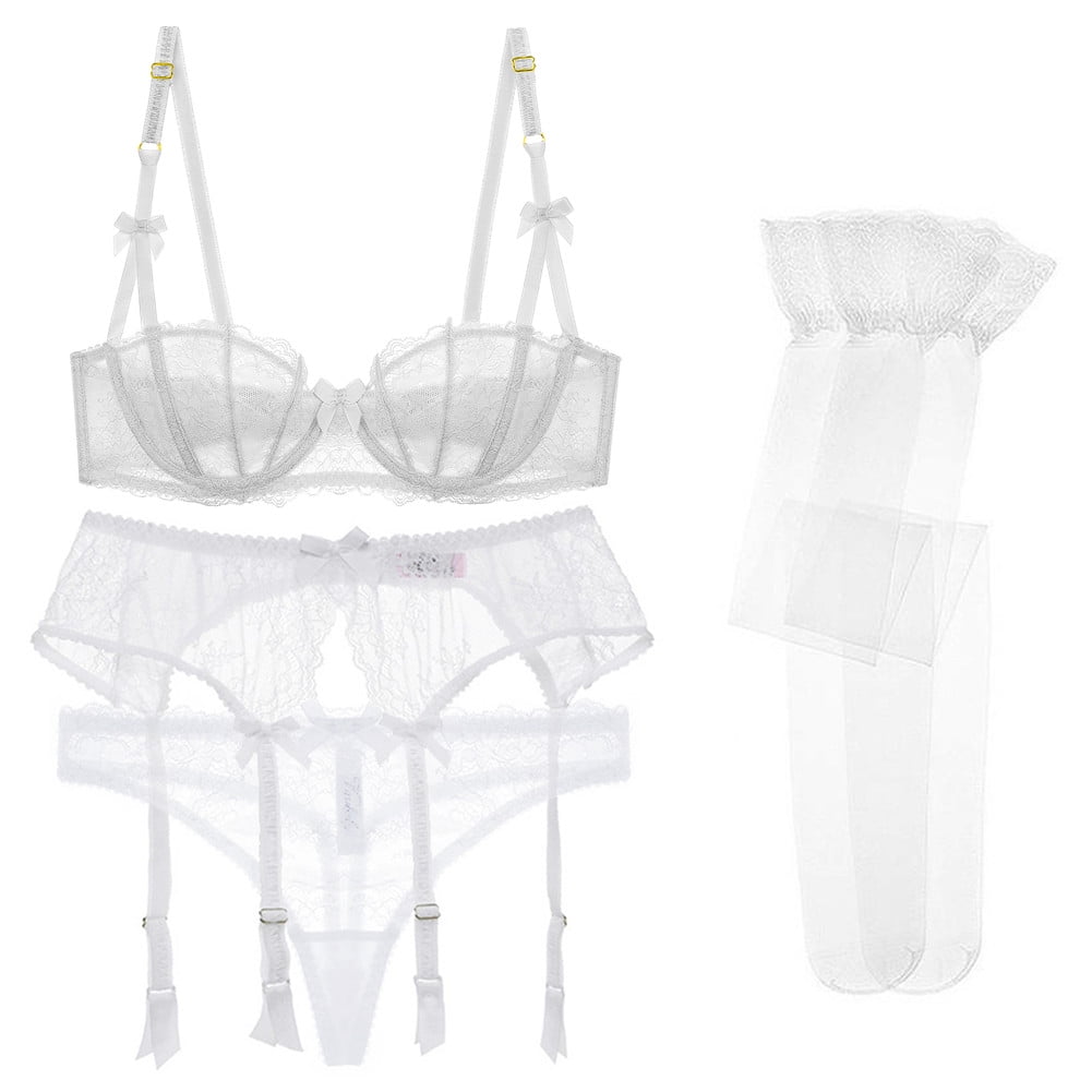 Naughty maid lingerie 7 piece set garter apron size S display picture 1