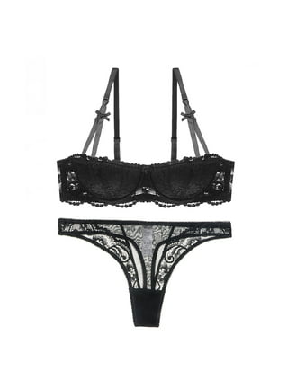 Binpure Women Sexy Lingerie Set Female Lace Bra and High-waisted Panty Set  2 Piece Outfits Set