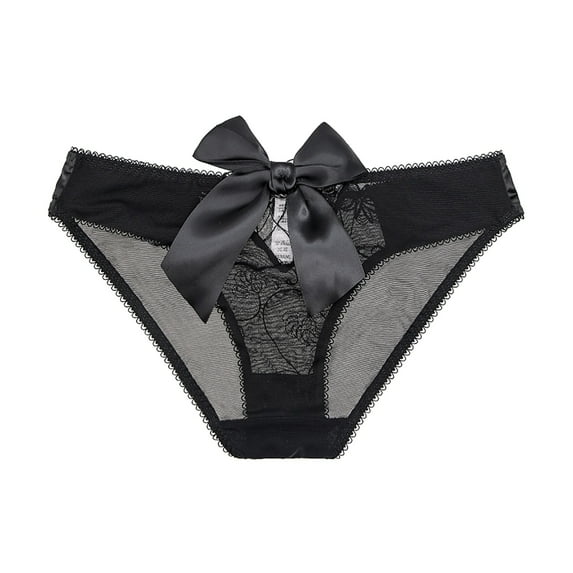 Varsbaby Women’s Lace Briefs Ultra Thin Lace Panties Sexy Underwear with Bow