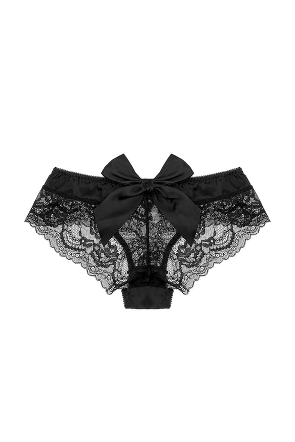 Women’s Lace Panties Knicker Breathable Underwear with Bow